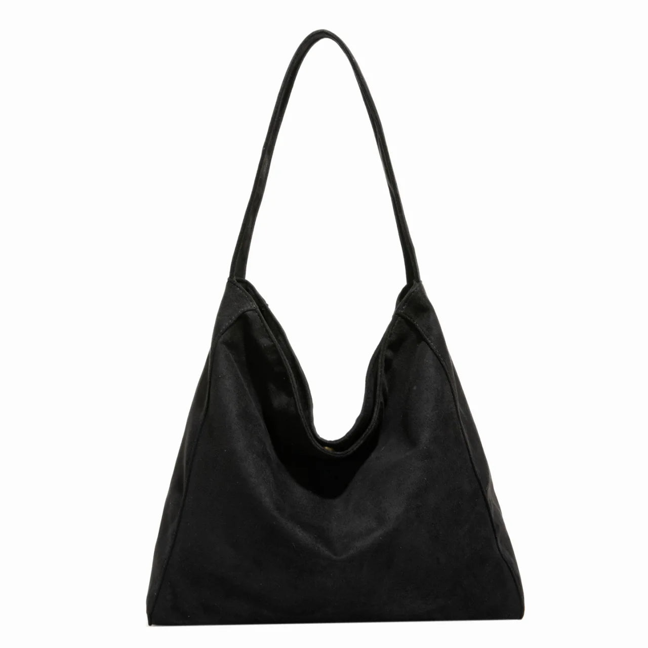 Single-shoulder Bag Women's Casual Plain Color Shoulder to Hand Carry Fashionable and Versatile Canvas Bag