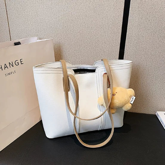 Women's Bag New Fashion Trendy Shoulder Bag Simple Versatile Small Handbag Popular Soft Leather Tote Bag for Women