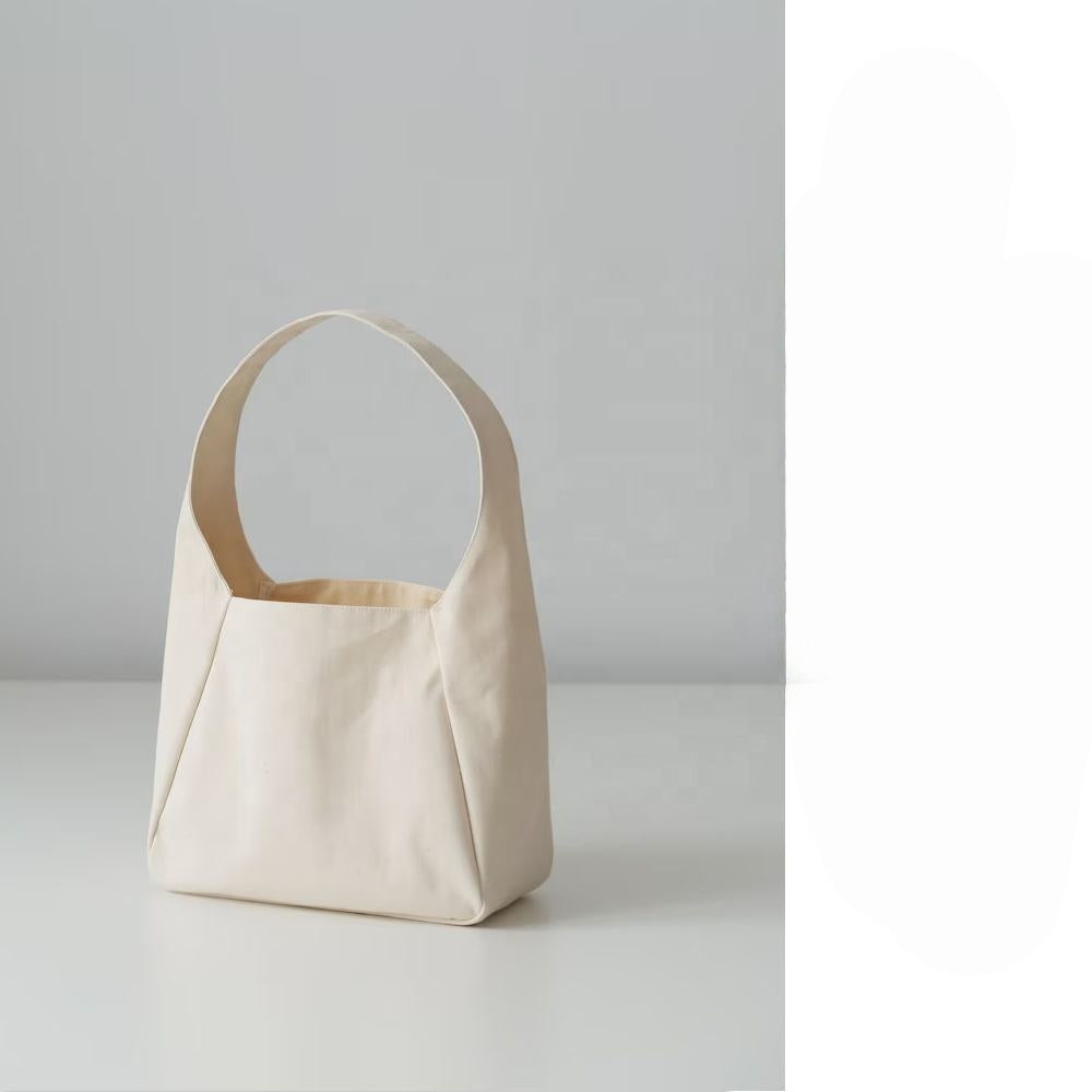 Reusable Canvas Tote Bag Eco-Friendly Medium Capacity Shopping Bag Blank Grocery Bag with Wide Bottom for Women