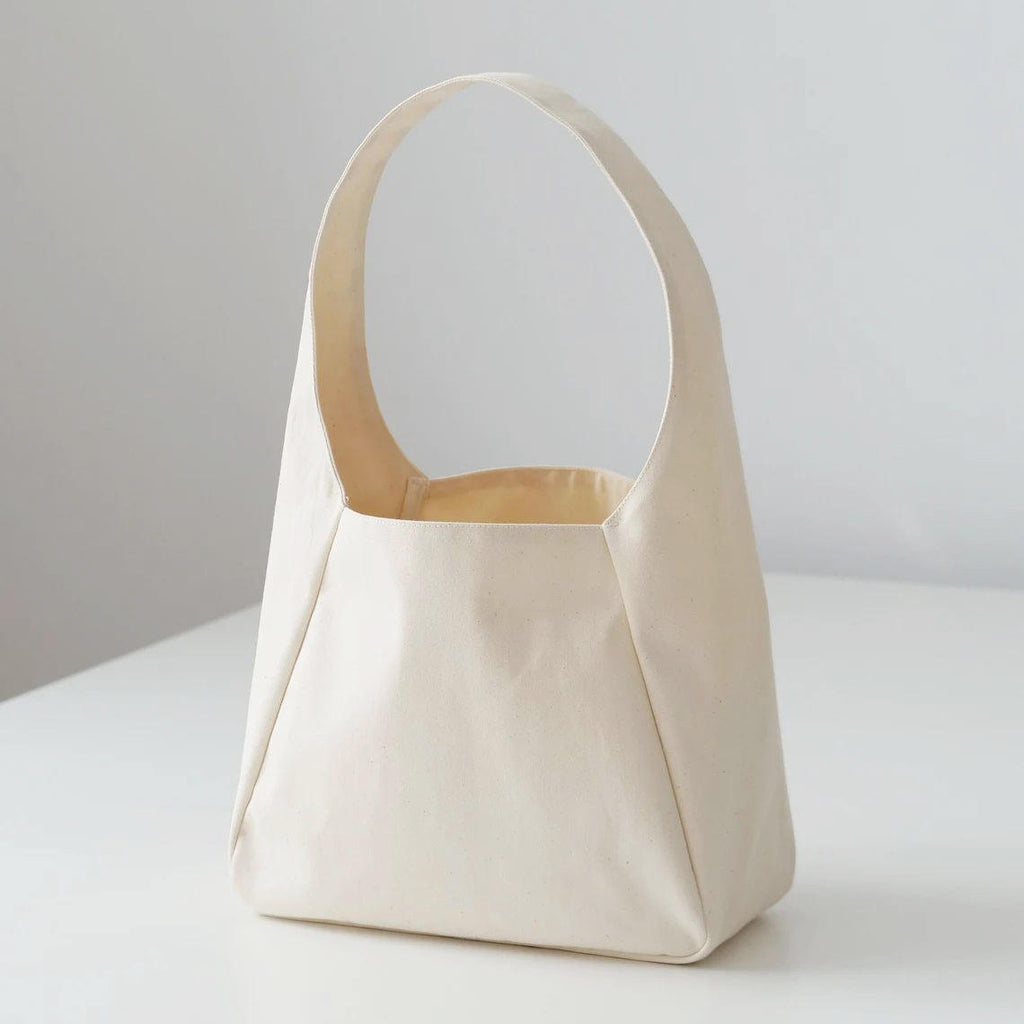 Reusable Canvas Tote Bag Eco-Friendly Medium Capacity Shopping Bag Blank Grocery Bag with Wide Bottom for Women