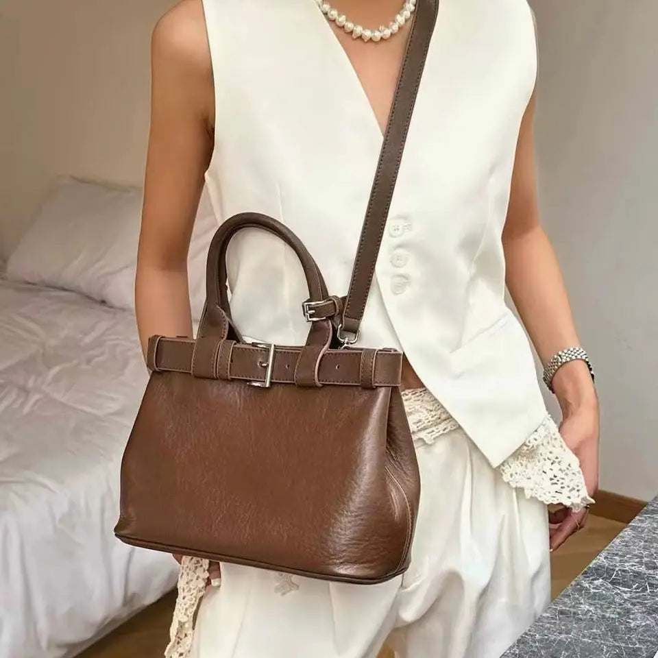Woman Luxury Genuine Leather Designer Crossbody Bags Trendy Large Capacity Tote Handbags for Women