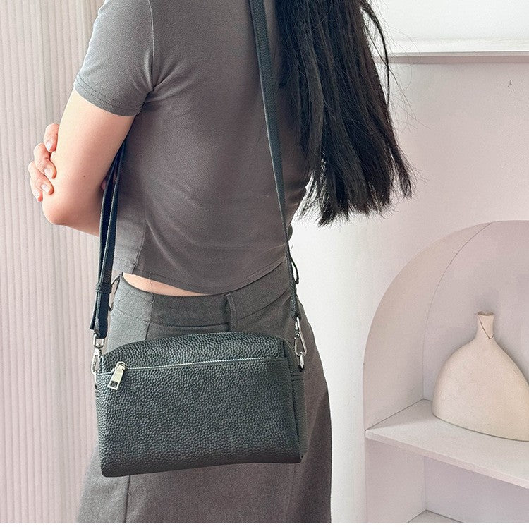 Summer Women's  Small Square Crossbody Bag Large Capacity Shoulder Bag Polyester Lining