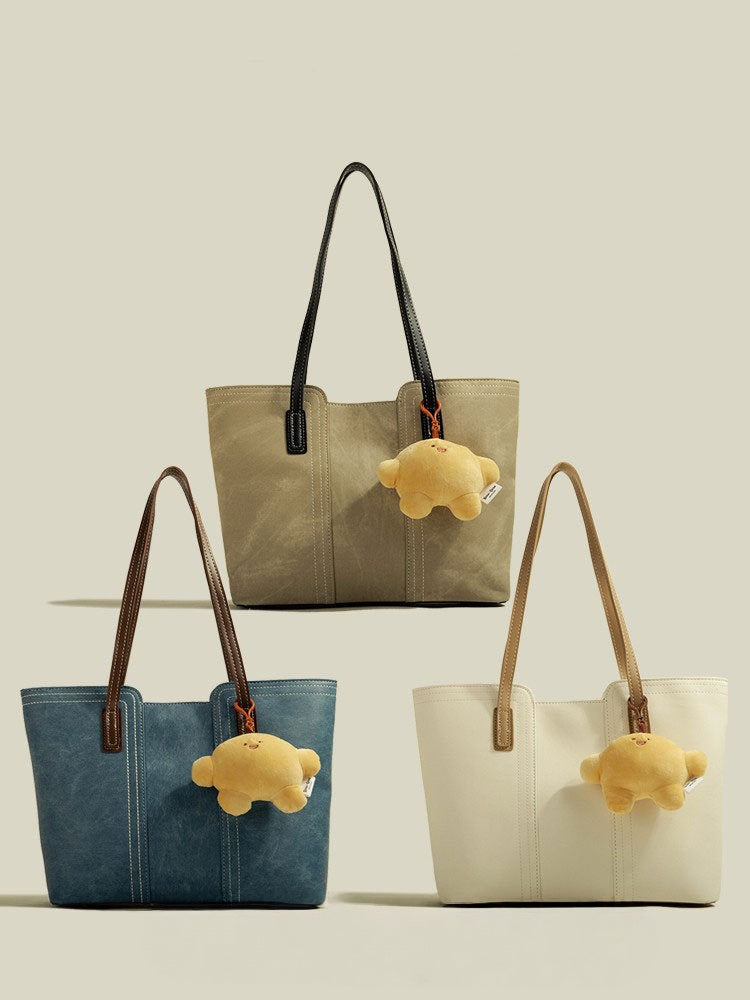 Fashion Trendy Women's Shoulder Bag Simple Versatile Small Handbag Popular Soft Leather Tote Bag for Ladies